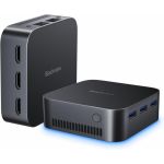 Mini PC Blackview MP80 Negru, 4K 60Hz, 16GB RAM LPDDR4, 1TB ROM SSD, Intel N95, Windows 11 Pro, Display Dual 4K, Wi-Fi, Bt 4.2