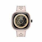Smartwatch Doogee DG Ares Gold, Bratara din piele, LCD HD 1.32 , Ritm cardiac, Saturatie oxigen, Monitorizare somn, 300mAh