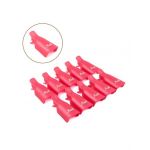 Clipsuri din plastic pentru indepartat oja semi roz set 10 buc