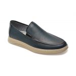 Mocasini casual BITE THE BULLET bleumarin, OY970, din piele naturala