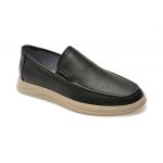 Mocasini casual BITE THE BULLET negri, OY970, din piele naturala