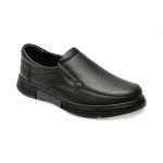 Mocasini casual OTTER negri, SH8001, din piele naturala