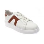 Pantofi casual AXXELLL albi, 7334, din piele naturala