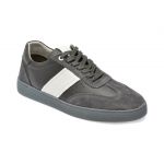 Pantofi casual BITE THE BULLET gri, ER2025, din piele naturala