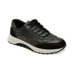 Pantofi casual BITE THE BULLET negri, SY326, din piele naturala