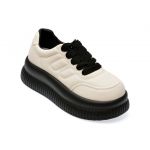 Pantofi casual FLAVIA PASSINI alb-negru, 11921, din piele ecologica