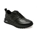 Pantofi casual OTTER negri, 1661, din piele naturala