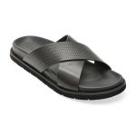 Papuci casual OTTER negri, 2259, din piele naturala