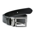 Curea LE COLONEL neagra, 1002, din piele naturala