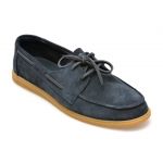 Mocasini casual CLARKS bleumarin, CLARKBAY GO, din piele intoarsa