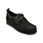 Mocasini casual CLARKS negri, WALLABEE FTRE LO, din piele intoarsa