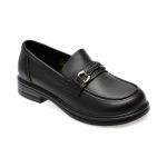Mocasini casual IMAGE negri, 3709801, din piele naturala