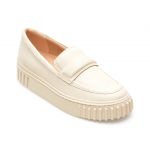 Mocasini CLARKS bej, MAYHILL COVE, din piele naturala