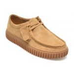 Mocasini CLARKS maro, TORHILL LO, din piele intoarsa