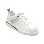 Pantofi BITE THE BULLET albi, K902, din piele ecologica