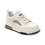 Pantofi casual BITE THE BULLET albi, 3891, din piele naturala