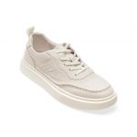 Pantofi casual BITE THE BULLET albi, ES358, din piele naturala