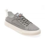 Pantofi casual BITE THE BULLET gri, K911, din material textil