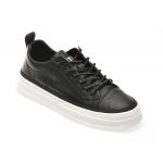 Pantofi casual BITE THE BULLET negri, K910, din piele ecologica