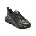 Pantofi casual EPICA negri, 3620, din piele naturala