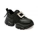Pantofi casual EPICA negri, 9771, din piele naturala
