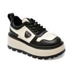 Pantofi casual FLAVIA PASSINI alb-negru, 1050, din piele naturala