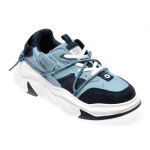 Pantofi casual GQWE albastri, 23599, din material textil