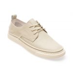 Pantofi casual OTTER albi, 5159, din piele naturala