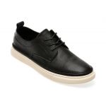 Pantofi casual OTTER negri, 5159, din piele naturala