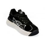 Pantofi casual REPUSEN negri, 18260, din piele ecologica