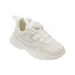 Pantofi sport DEERWAY albi, 2313, din material textil si piele ecologica