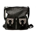 Poseta GRYXX neagra, 63998, din piele ecologica