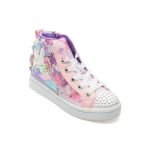 Ghete casual SKECHERS roz, TWI-LITES 2.0, din piele ecologica