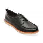 Mocasini casual OTTER negri, 323262, din piele naturala