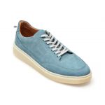 Pantofi GRYXX albastri, M7202, din nabuc