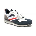 Pantofi PEPE JEANS albi, FOSTER HEAT,  din material textil