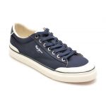 Pantofi PEPE JEANS bleumarin, BEN BASIC,  din material textil