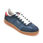 Pantofi PEPE JEANS bleumarin, PLAYER COMBI,  din piele intoarsa