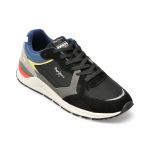 Pantofi PEPE JEANS negri, X20 FREE,  din piele intoarsa