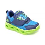 Pantofi SKECHERS bleumarin, THERMO-FLASH, din material textil