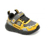 Pantofi SKECHERS galbeni, SKECH TRACKS, din piele ecologica