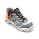 Pantofi SKECHERS gri, HYPNO-FLASH 2.0, din piele ecologica