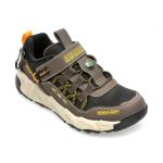 Pantofi SKECHERS maro, VELOCITREK, din piele ecologica