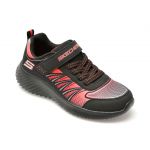Pantofi SKECHERS negri, BOUNDER, din material textil