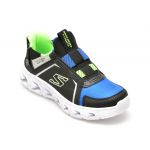 Pantofi SKECHERS negri, HYPNO-FLASH 2.0, din piele ecologica