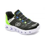 Pantofi SKECHERS negri, HYPNO-FLASH 2.0, din piele ecologica