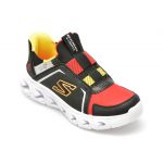 Pantofi SKECHERS negri, HYPNO-FLASH 2.0, din piele ecologica