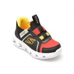 Pantofi SKECHERS negri, HYPNO-FLASH 2.0, din piele ecologica