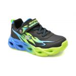 Pantofi SKECHERS negri, THERMO-FLASH, din piele ecologica