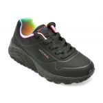 Pantofi SKECHERS negri, UNO LITE, din piele ecologica